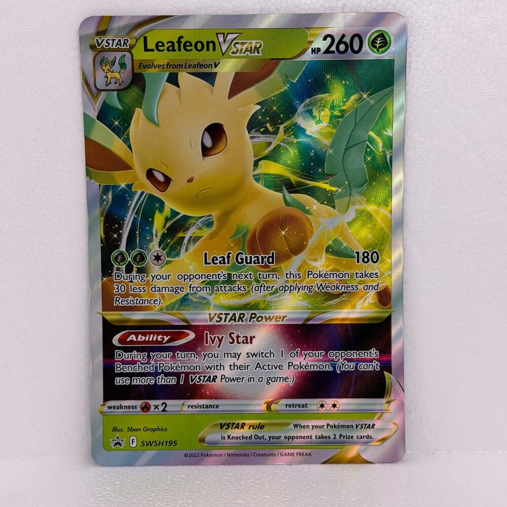 Pokemon Card Leafeon Vstar SWSH195 Jumbo Oversized Promo Holofoil